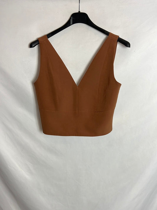 BIMANI. Top marrón T.40