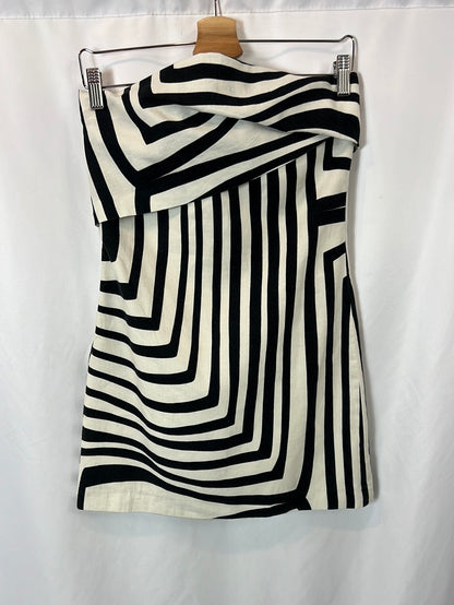 ZARA. vestido corto rayas  T.m