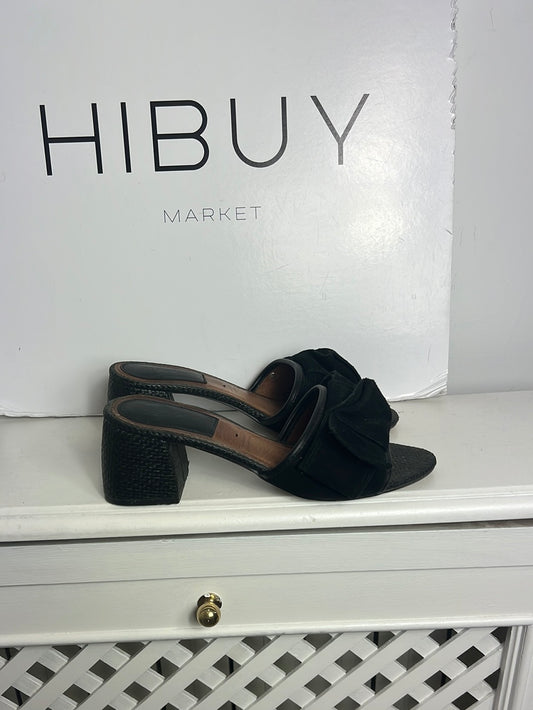 GIOSEPPO. Sandalia negra lazo doble textura. T 38