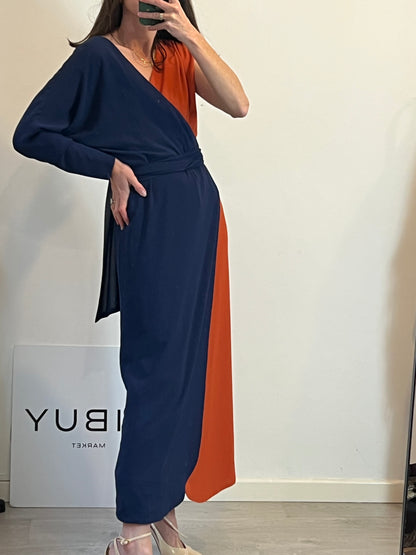 BIMANI. Vestido bicolor asimétrico T.m