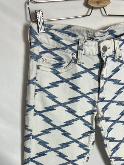 ISABEL MARANT ÉTOILE. Geometric printed denim. T 36 (Tare)