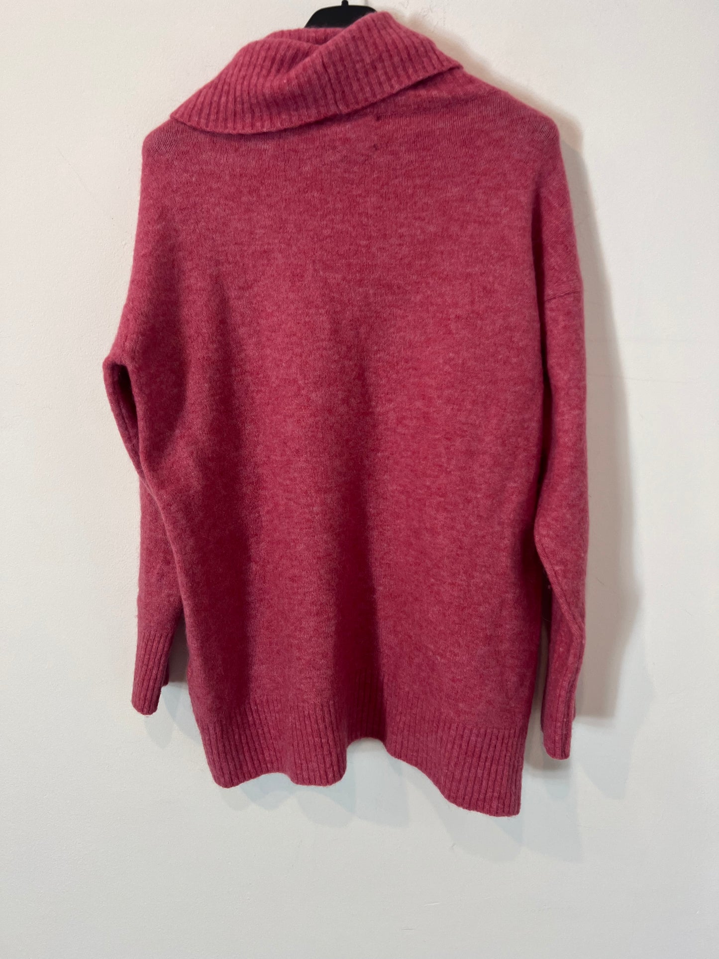 MASSIMO DUTTI. Jersey rosa cuello alto T.s