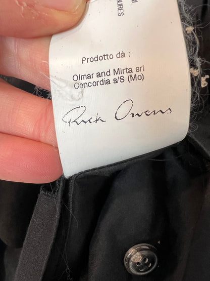 RICK OWENS.  Chaleco negro piel  T.36