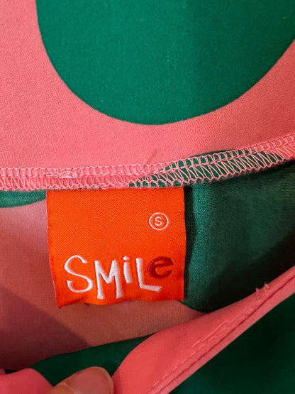 SMILE. Pink polka dot Ts blouse