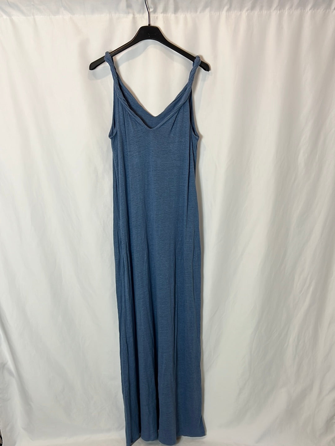 POLO RALPH LAUREN. Long blue linen dress. TS