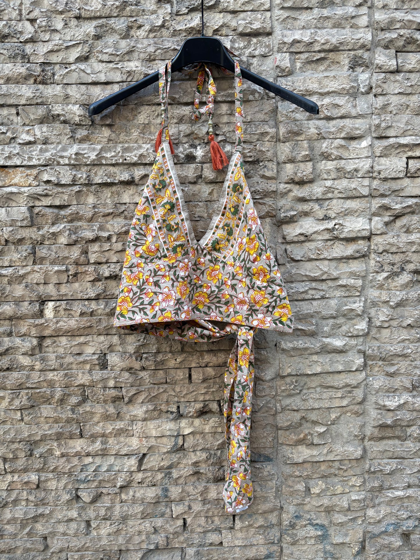 Top flores de  algodón