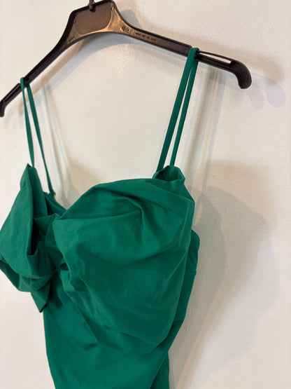 OTHERS. Green swimsuit with voluminous neckline. TS