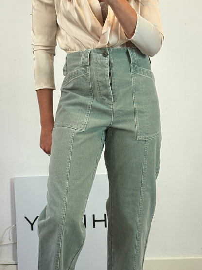 SOEUR. Denim verde agua abotonado