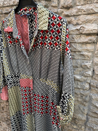 ZARA. Vestido satinado abotonado