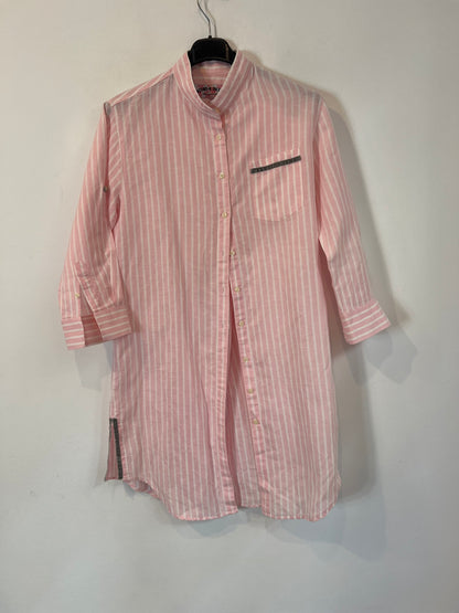 JACOBS&JACOBS. Vestido rayas lino y algodón T.l