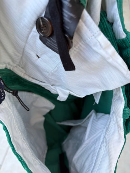 SOEUR. Pantalón recto verde pana