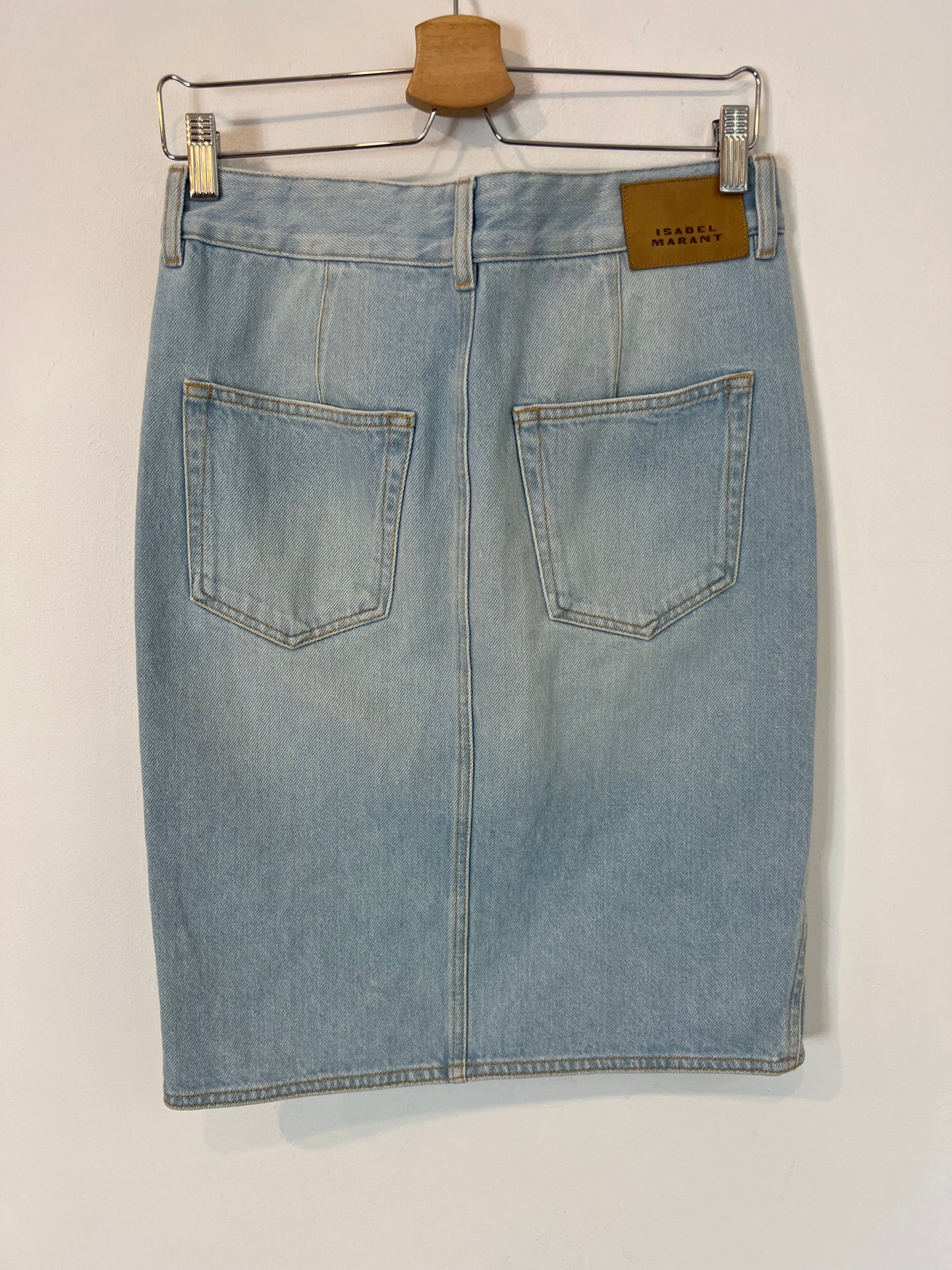 ISABEL MARANT. Falda denim abotonada T.36