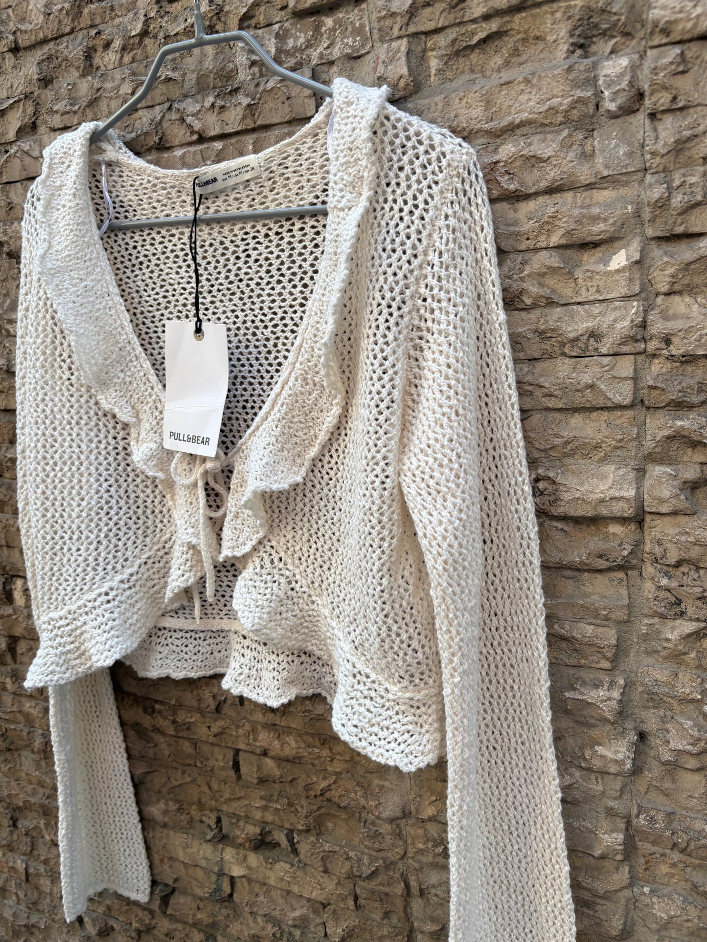Top beige croché