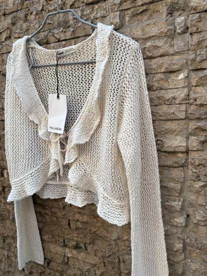 Top beige croché