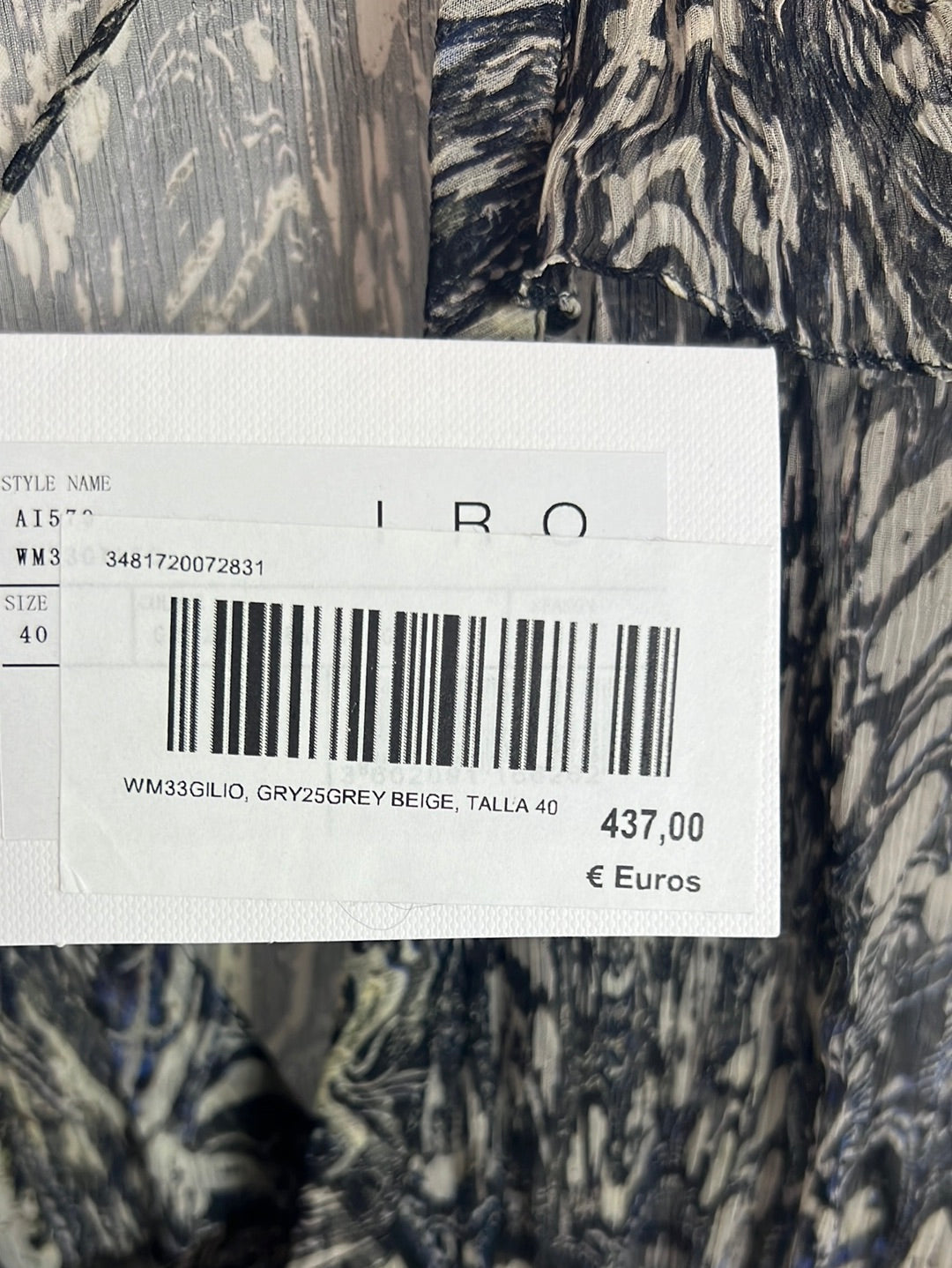 IRO. Vestido corto fluido estampado . T40