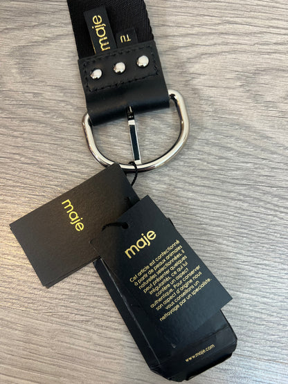 MAJE. Cinturón negro tela T.u