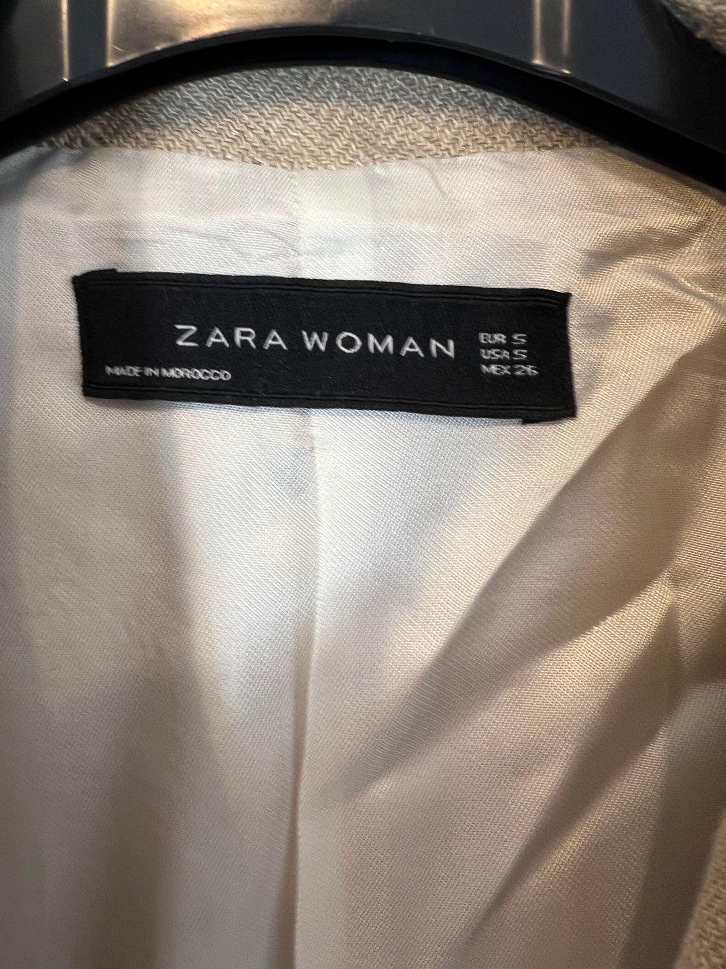 ZARA. Chaqueta lino beige jaspeado. T S