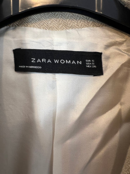 ZARA. Chaqueta lino beige jaspeado. T S