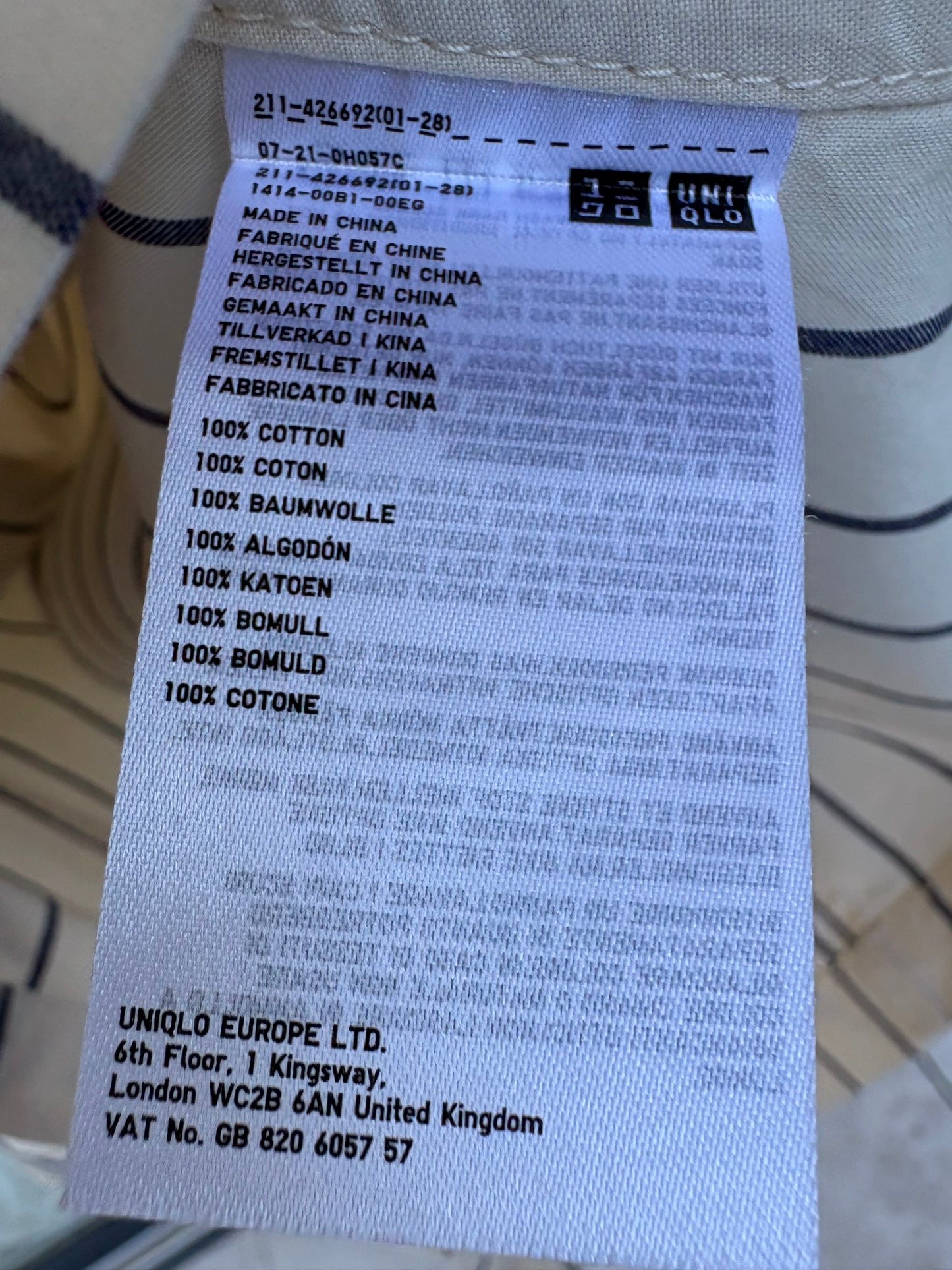 UNIQLO. Striped Lightweight Jacket, TM