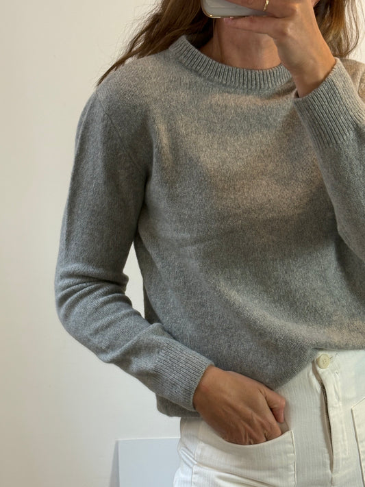 ZARA Jersey gris jaspeado cashemre