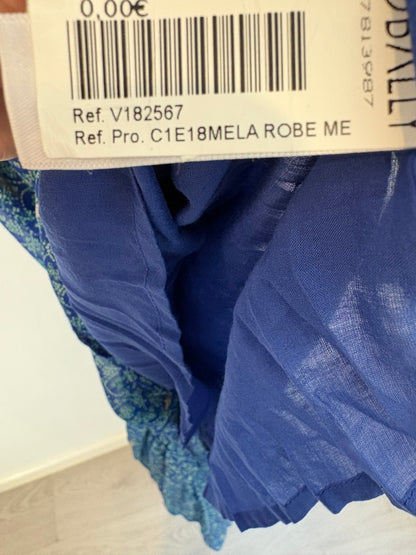 BA&SH. Vestido azul largo seda