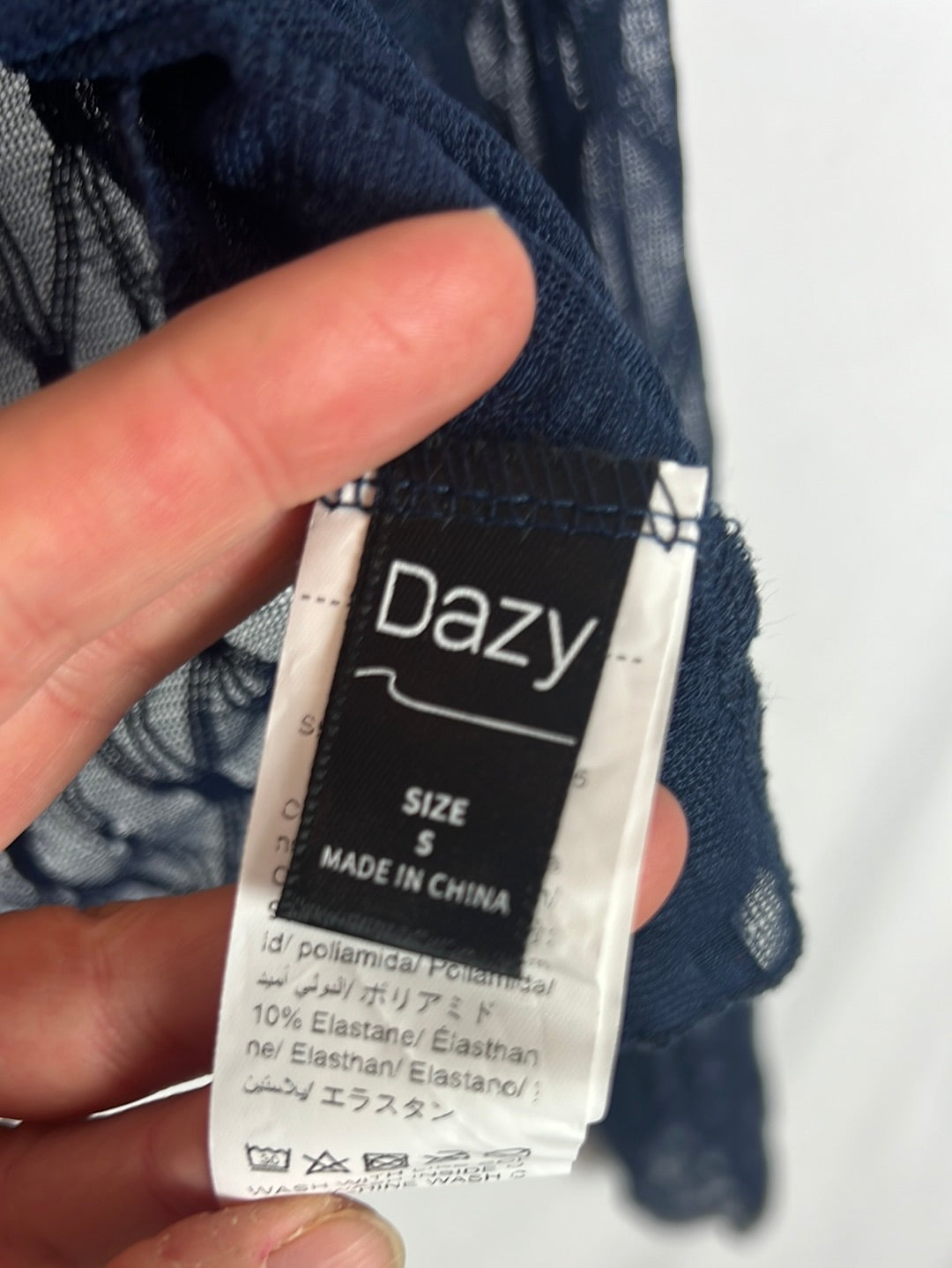 DAZY. Blue semi-sheer thin jacket. TS
