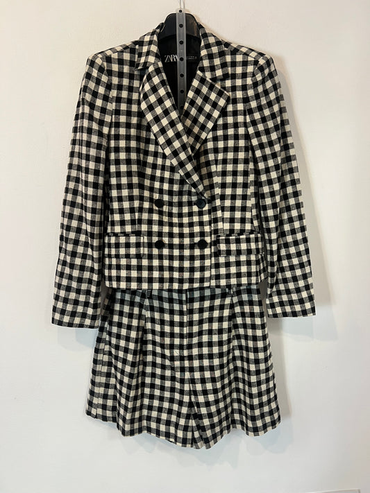 ZARA. Conjunto cuadros con lino. T S