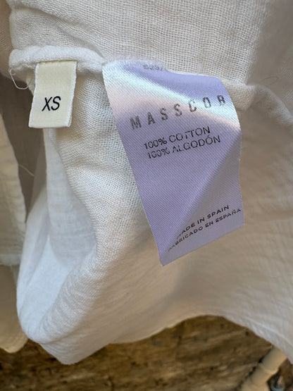 MASSCOB. Blusa blanca algodón