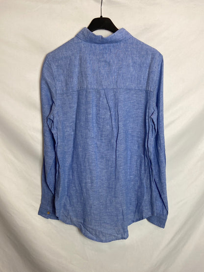 SPRINGFIELD. Camisa azul lino T.36