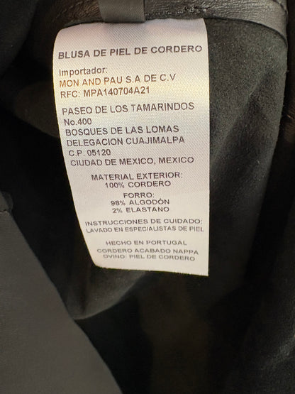 MON & PAU. Camisa negra piel