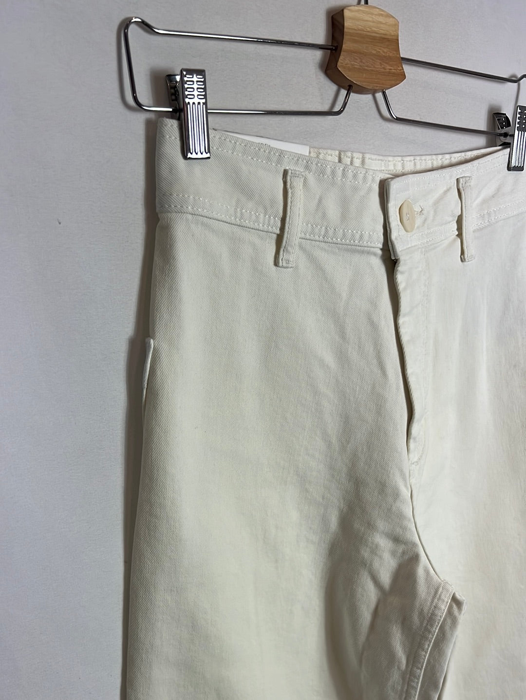 ZARA. Pantalón blanco culotte. T 36