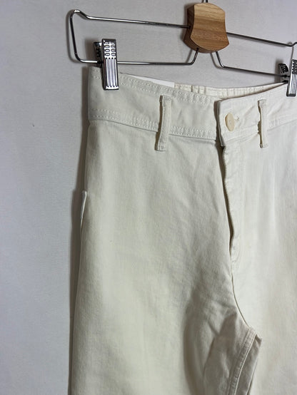 ZARA. Pantalón blanco culotte. T 36