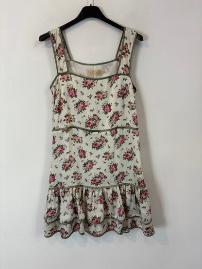 BDBA. Vestido corto seda estampado