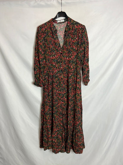 MANGO. Vestido largo camisero T.xs (S)