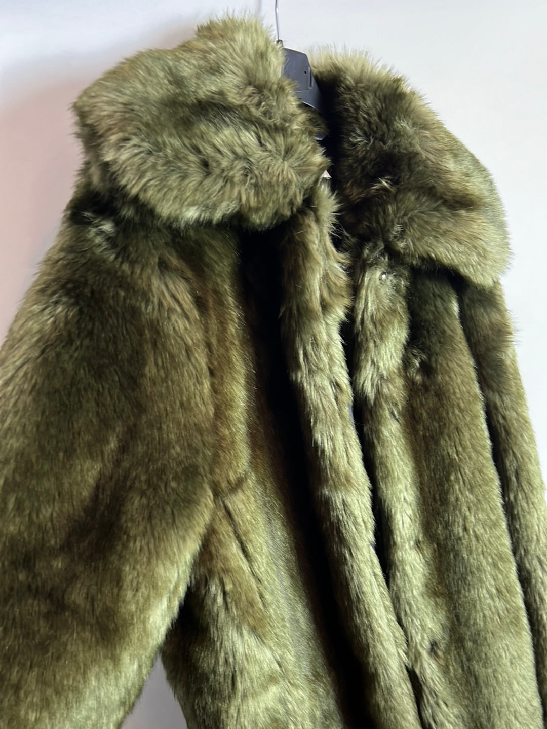 &amp;OTHER STORIES. Green fur coat. Size 36