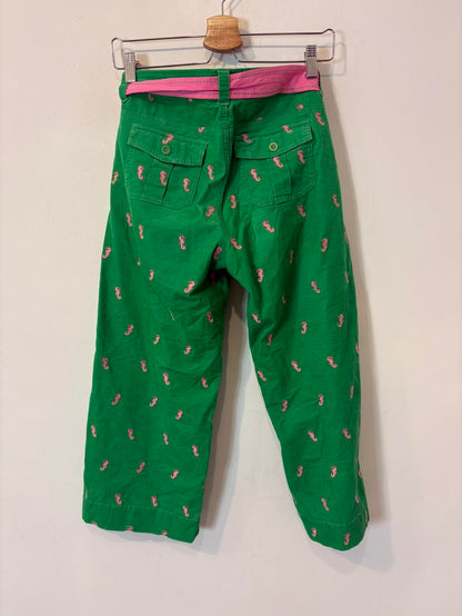 LILLY PULITZER. Pantalón verde textura Sea Horse