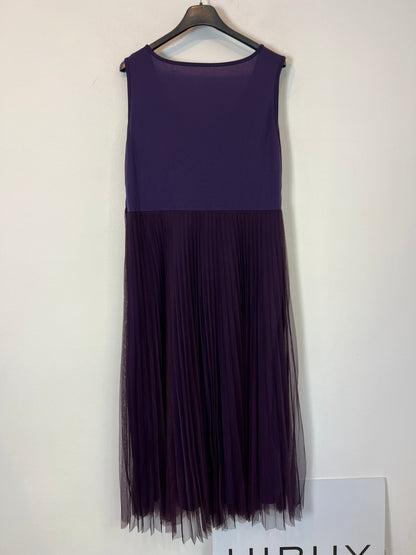 OTHERS. Eggplant-colored tulle midi dress. TM