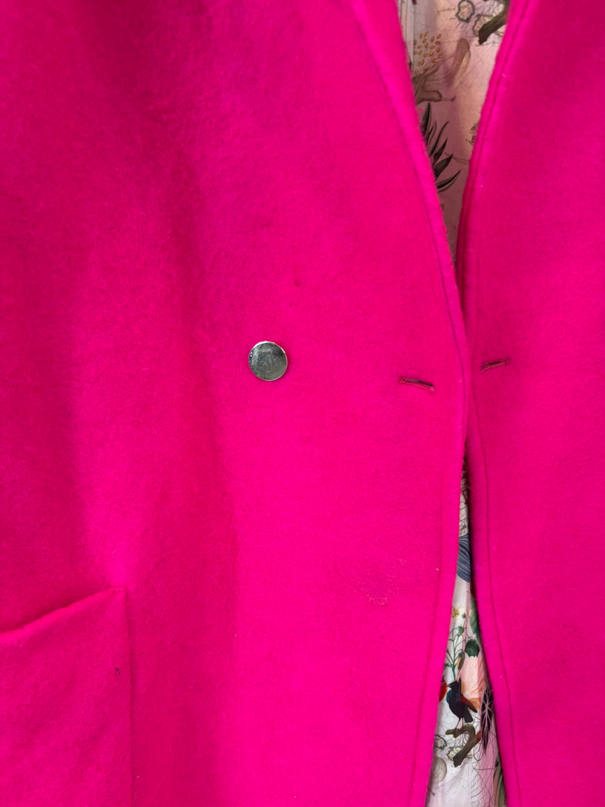 VILAGALLO. Abrigo largo lana fucsia