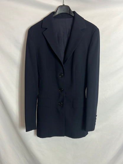 OTRAS. Total look blazer y pantalón pinzas azul. T 36