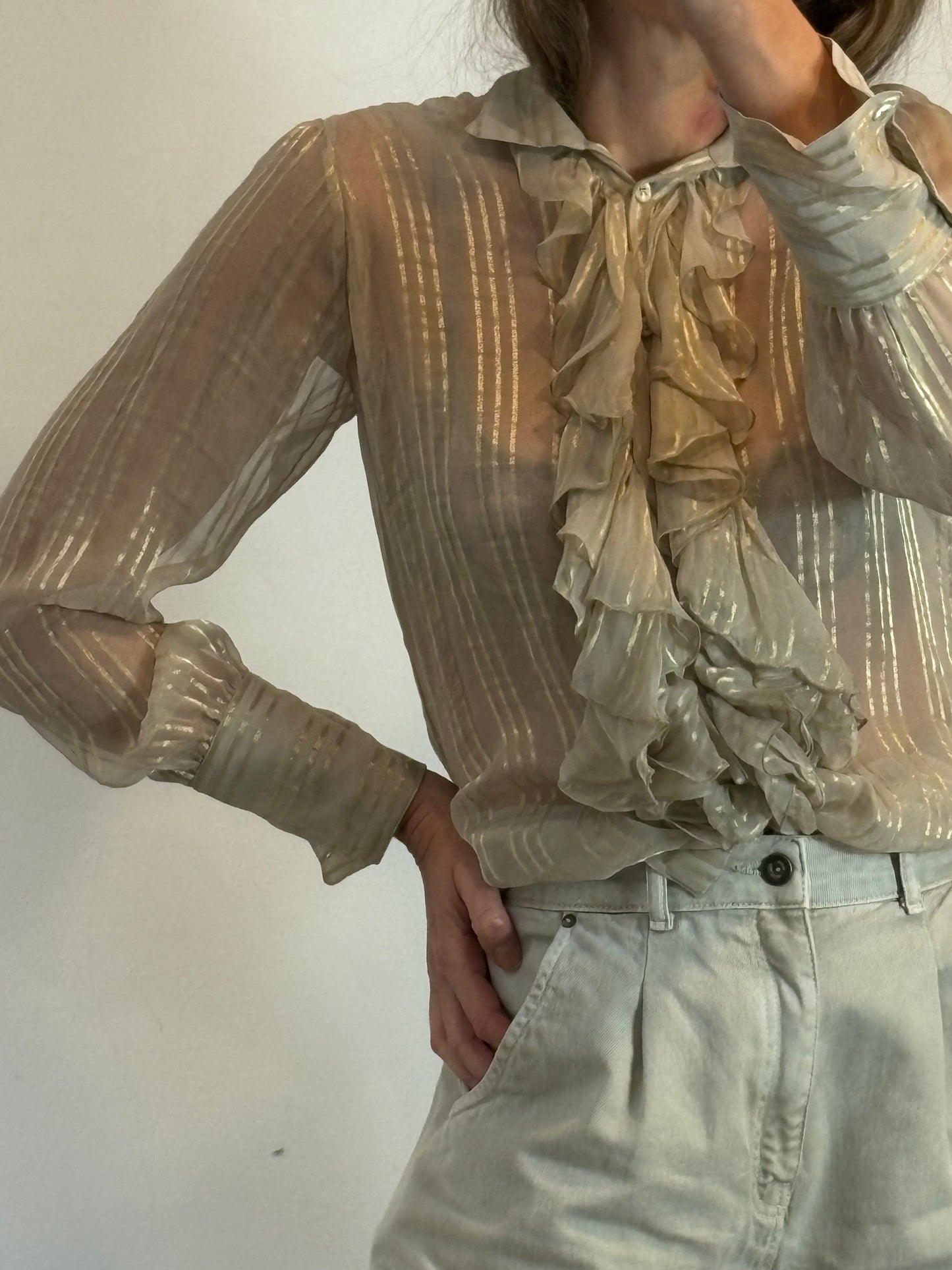 ZARA. Black stretch knit top. TL