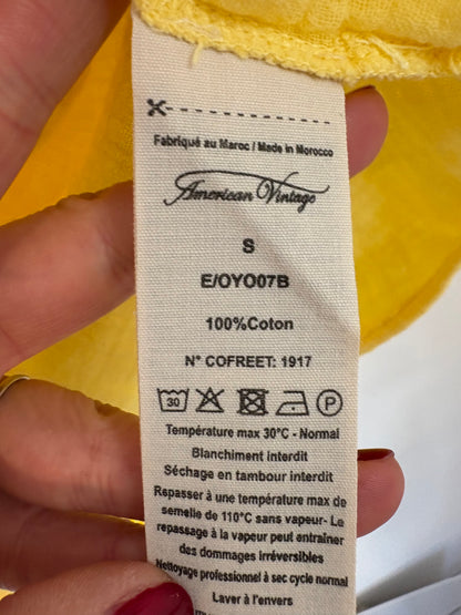 AMERICAN VINTAGE. Top algodón amarillo