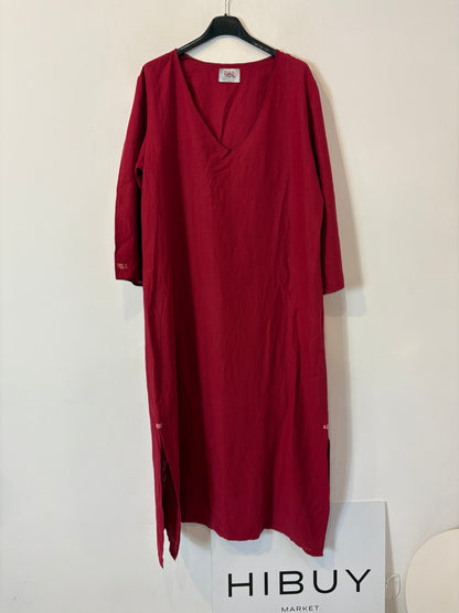 Vestido granate estilo Kaftán