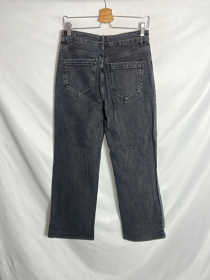 MANGO.Denim pata ancha bolsillos. T 38