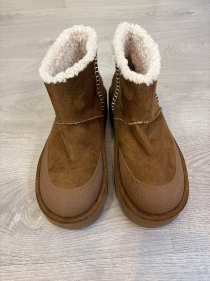 ZARA. Botines plataforma borreguito