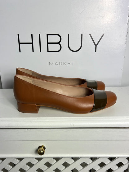 LA DILETTA. Bailarinas piel tacòn bajo. T 37