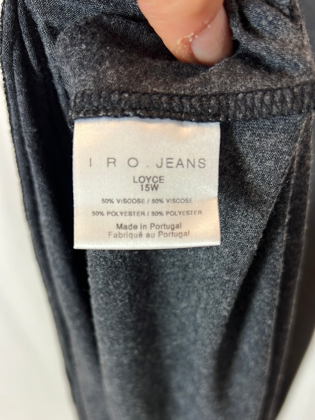 IRO. Long gray dress with gathered detail. TM