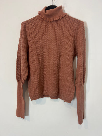 LOUISE MISHA. Jersey rosa salmón cuello alto  T.36