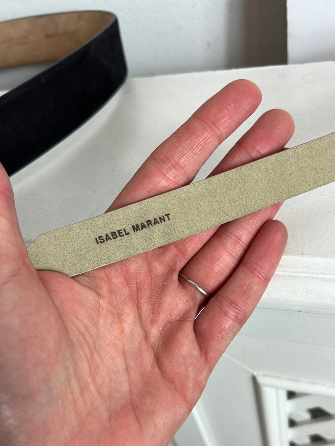 ISABEL MARANT. Cinturón piel dorado  vueltas. T U