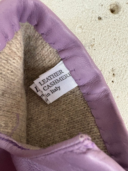 SERGIO DI CORI. Guantes piel y cashmere