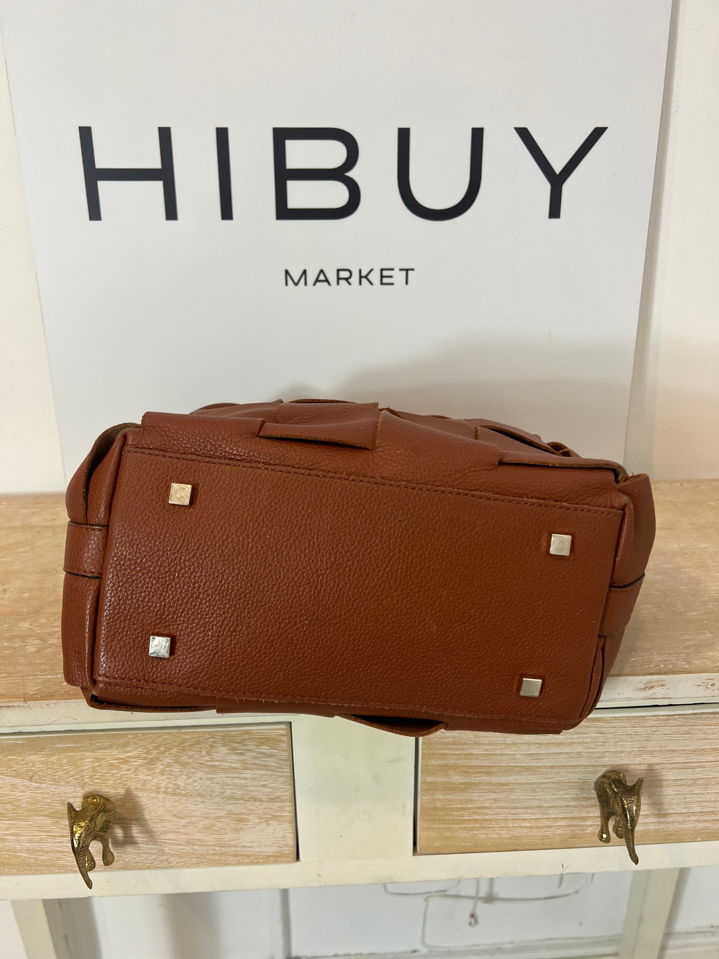 MOHEL. Bolso piel trenzada